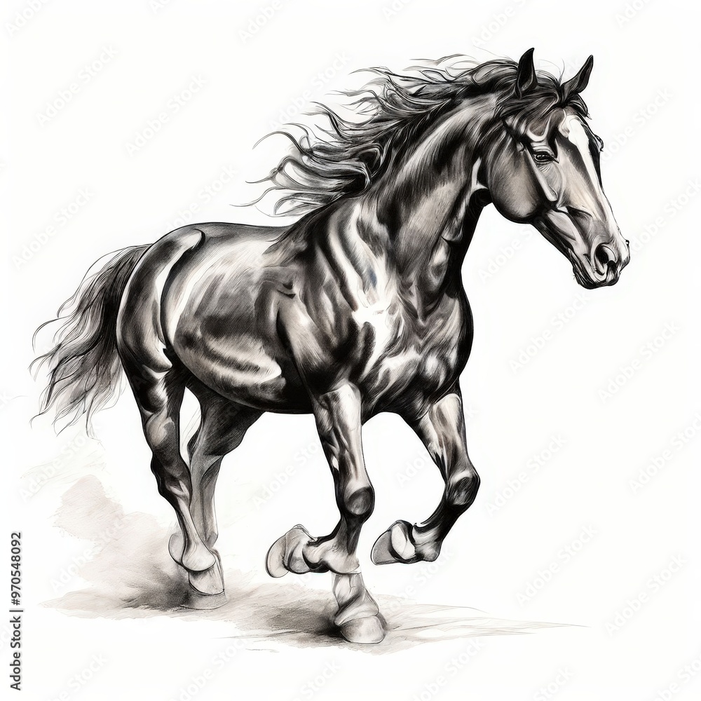 the AI Image Generator, Bay big horse isolated the AI Image Generator, Bay big horse isolated