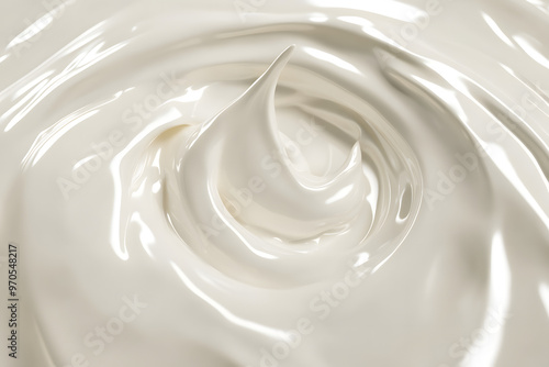  3D Rendering of Cream Tornado with Silky, Realistic Texture