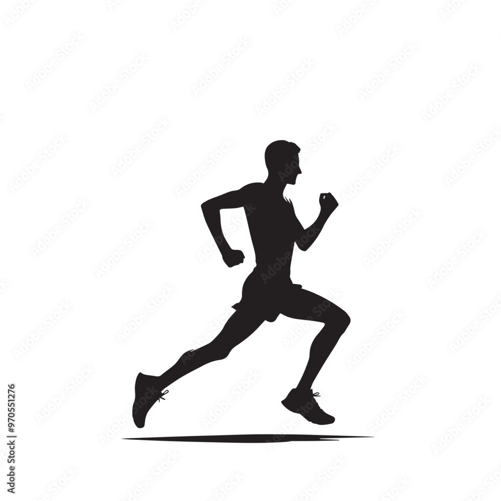 Running man silhouette. Physical exercise man silhouette vector. Running man vector design black and white. Running man silhouette. Physical exercise man silhouette vector. Running man vector design black and white.