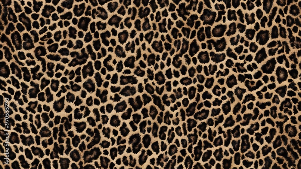 hairy leopard background, leopard skin texture, wild cat spot design