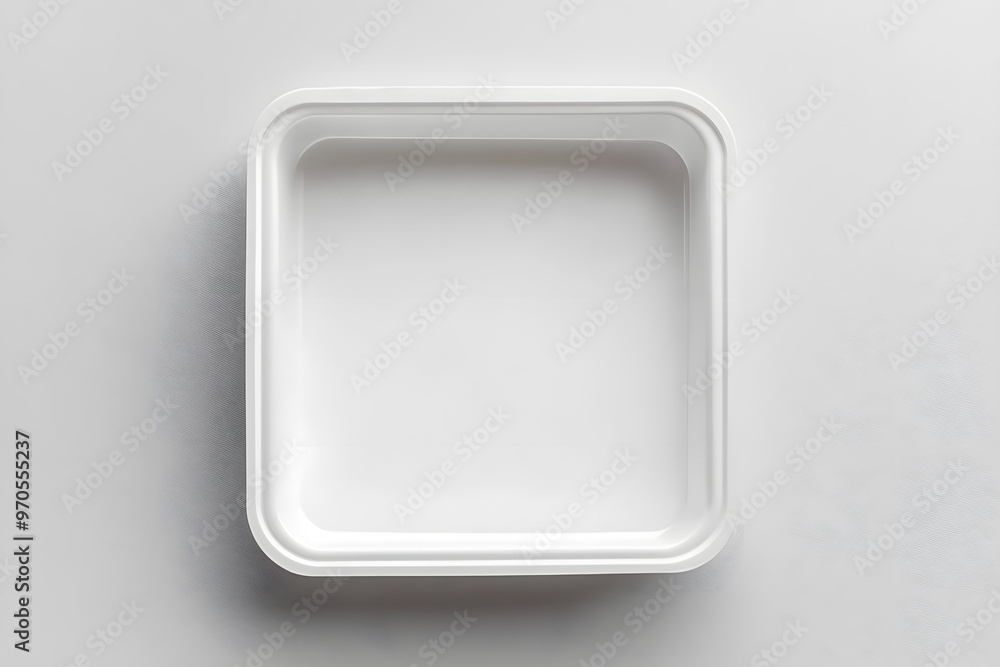 Top View of White Square Plastic Box with Lid Top View of White Square Plastic Box with Lid