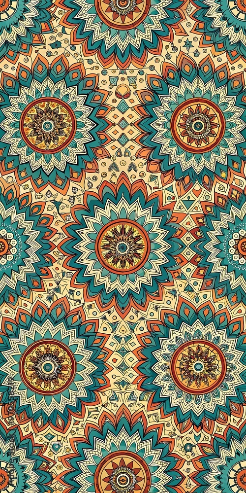 Gradient african pattern design