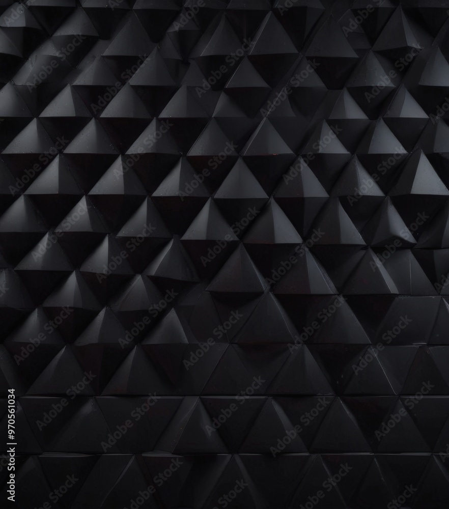 a close-up view of a black, diamond-shaped pattern composed of numerous small triangles arranged in a repeating diagonal grid. a close-up view of a black, diamond-shaped pattern composed of numerous small triangles arranged in a repeating diagonal grid.