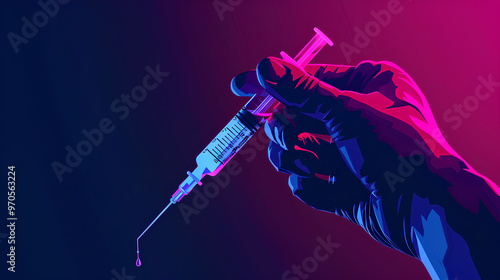 animation of a doctor's hand holding a syringe