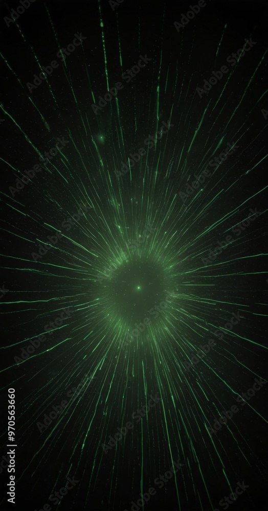 Fototapeta premium a vibrant green burst of light radiating outwards from a central point, creating a striking visual effect.