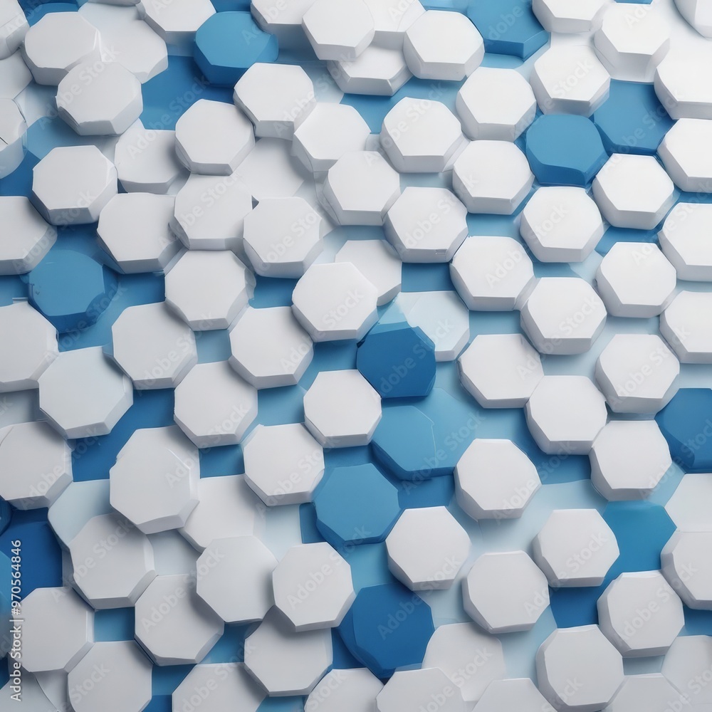 a pattern of white hexagonal shapes arranged in a grid-like fashion, with some blue hexagonal shapes interspersed among them. a pattern of white hexagonal shapes arranged in a grid-like fashion, with some blue hexagonal shapes interspersed among them.