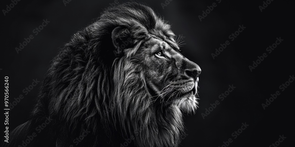 Stunning Black and White Photo of a Fierce Lion evokes a sense of Dread Stunning Black and White Photo of a Fierce Lion evokes a sense of Dread