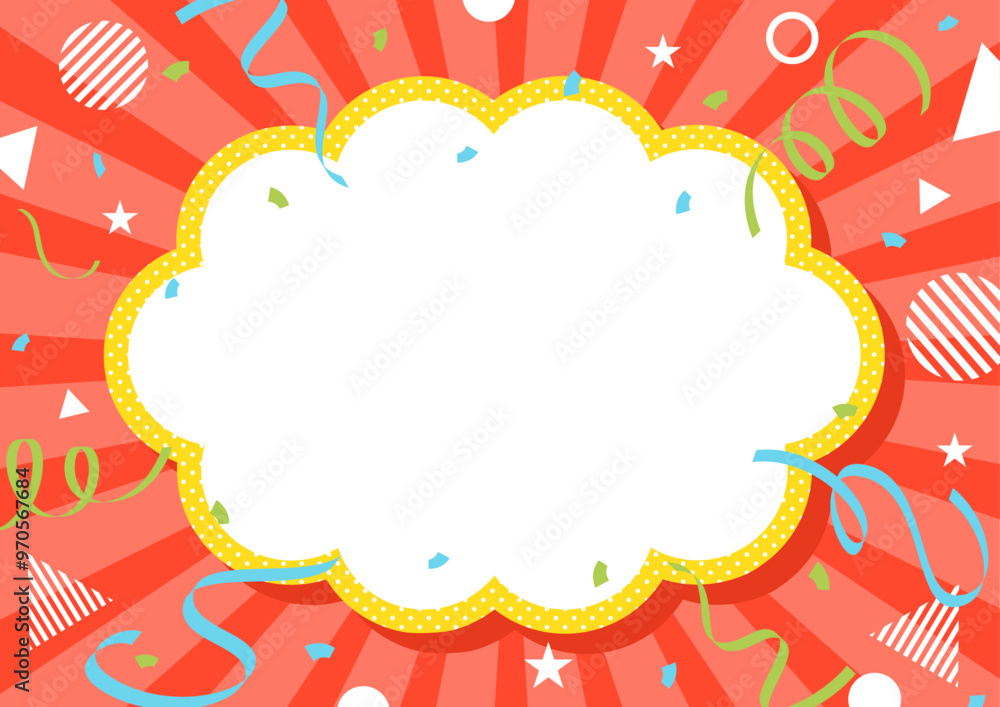 Pop and colorful speech bubble background material
Pop and colorful speech bubble background material