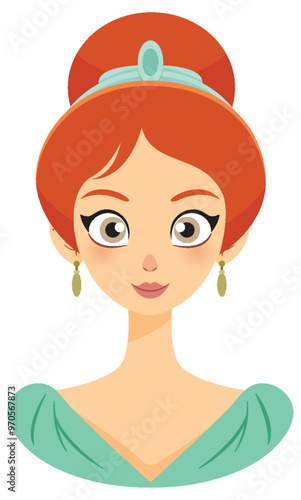 Elegant Princess Portrait Illustration