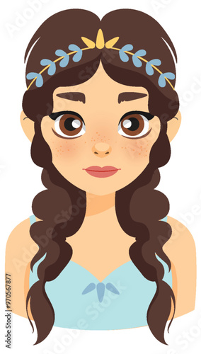 Whimsical Fairy with Floral Headband