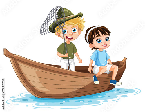 Kids Fishing Adventure on Boat