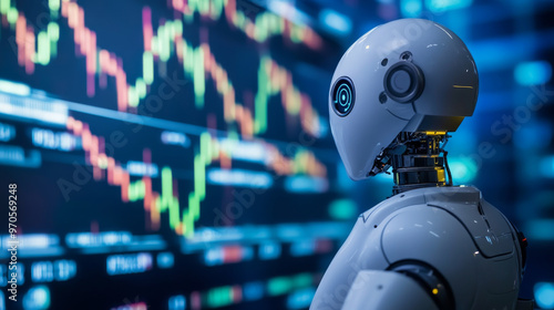 Robots can now trade stocks using artificial intelligence.They analyze financial charts and data to make investment decisions.This software can buy and sell stocks automatically, like a cyborg trader.