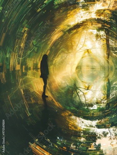 Graduation Symbols,Surreal abstraction,Uncanny,Lush forests,Stylized movements,Clean lines,Literal representation,Urban culture,Time lapse photography,Ethereal landscapes