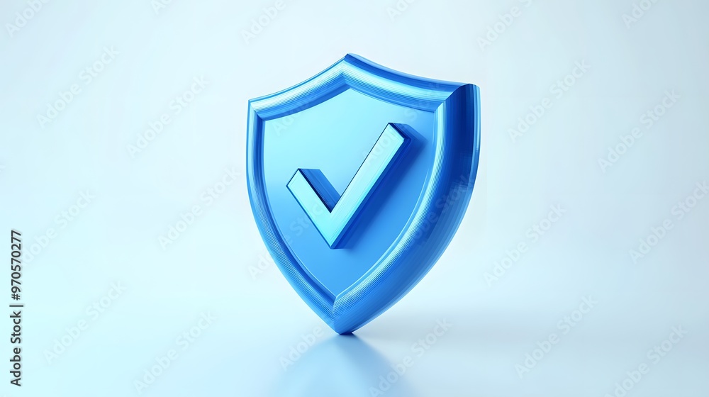 cartoon 3d Icon safety shield check mark perspective . Blue symbol security safety icon. Checkmark in minimalistic style. 3d vector illustration. white background cartoon 3d Icon safety shield check mark perspective . Blue symbol security safety icon. Checkmark in minimalistic style. 3d vector illustration. white background