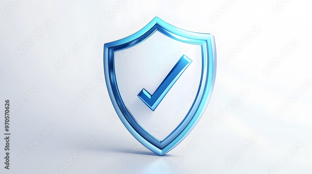 cartoon 3d Icon safety shield check mark perspective . Blue symbol security safety icon. Checkmark in minimalistic style. 3d vector illustration. white background cartoon 3d Icon safety shield check mark perspective . Blue symbol security safety icon. Checkmark in minimalistic style. 3d vector illustration. white background