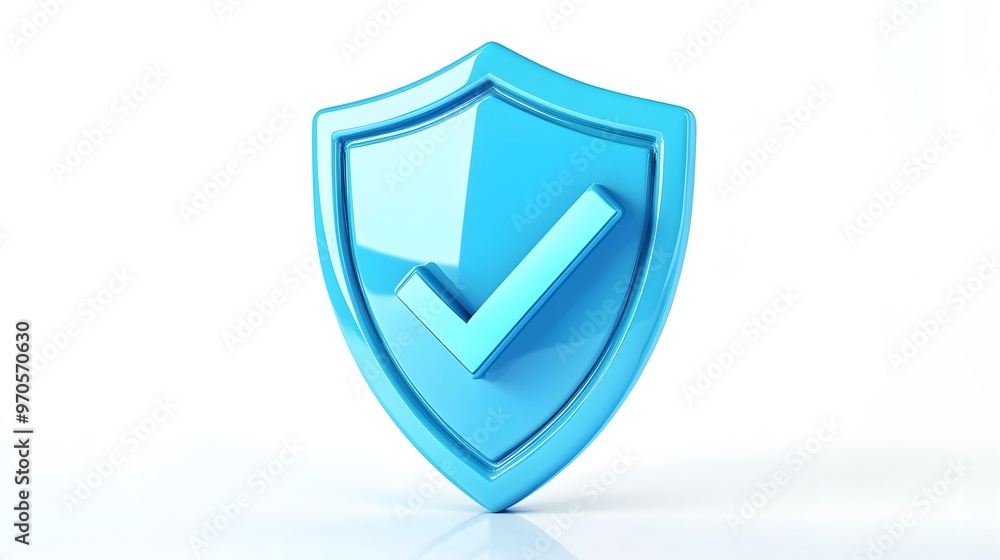 cartoon 3d Icon safety shield check mark perspective . Blue symbol security safety icon. Checkmark in minimalistic style. 3d vector illustration. white background cartoon 3d Icon safety shield check mark perspective . Blue symbol security safety icon. Checkmark in minimalistic style. 3d vector illustration. white background