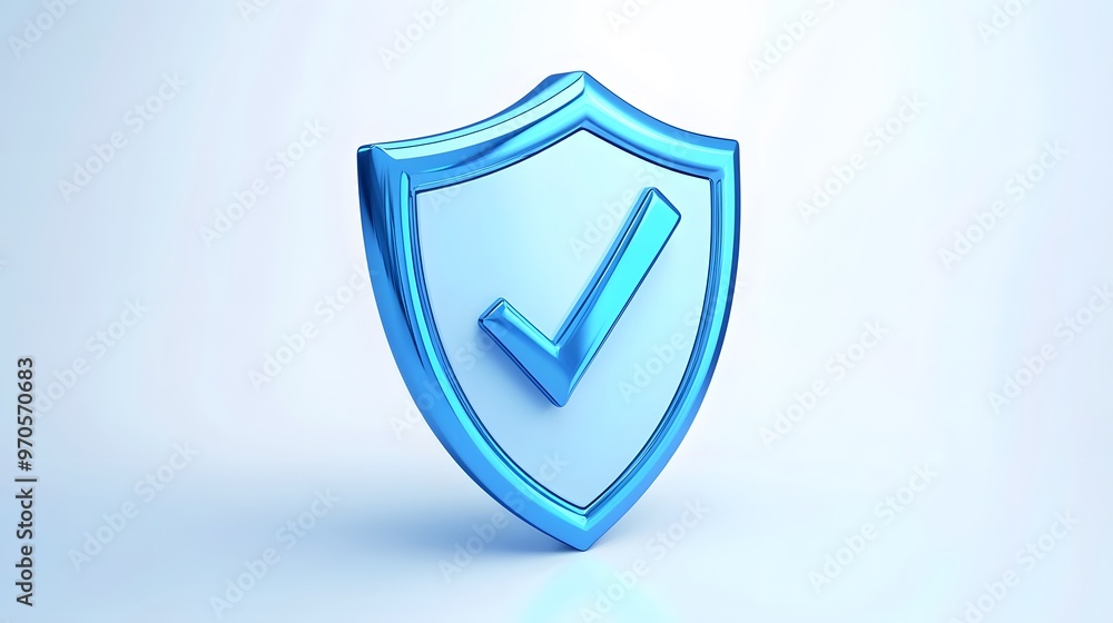 cartoon 3d Icon safety shield check mark perspective . Blue symbol security safety icon. Checkmark in minimalistic style. 3d vector illustration. white background cartoon 3d Icon safety shield check mark perspective . Blue symbol security safety icon. Checkmark in minimalistic style. 3d vector illustration. white background
