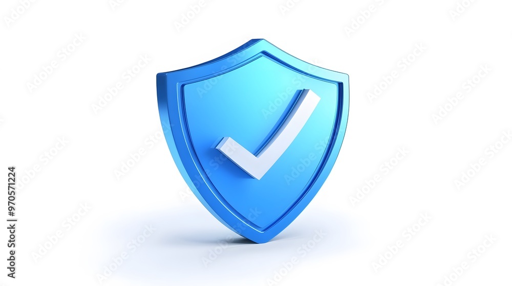 cartoon 3d Icon safety shield check mark perspective . Blue symbol security safety icon. Checkmark in minimalistic style. 3d vector illustration. white background cartoon 3d Icon safety shield check mark perspective . Blue symbol security safety icon. Checkmark in minimalistic style. 3d vector illustration. white background