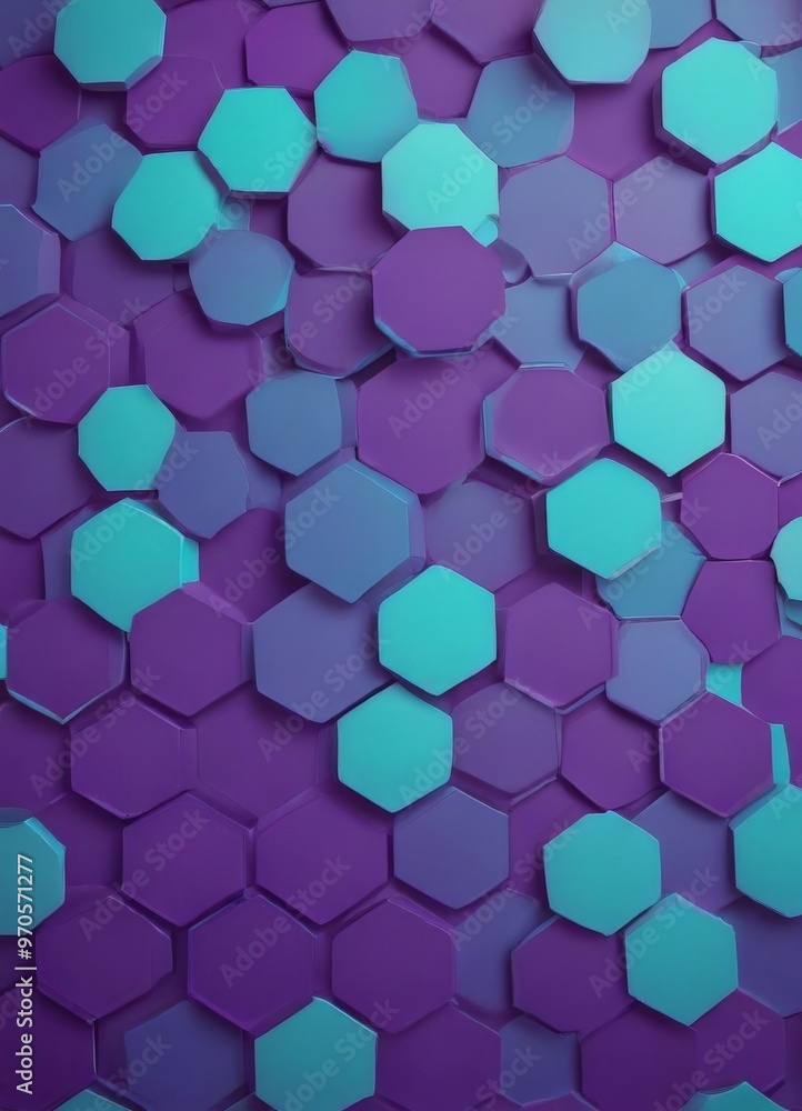 a pattern of overlapping hexagonal shapes in various shades of purple and teal, creating a visually striking and abstract design. a pattern of overlapping hexagonal shapes in various shades of purple and teal, creating a visually striking and abstract design.