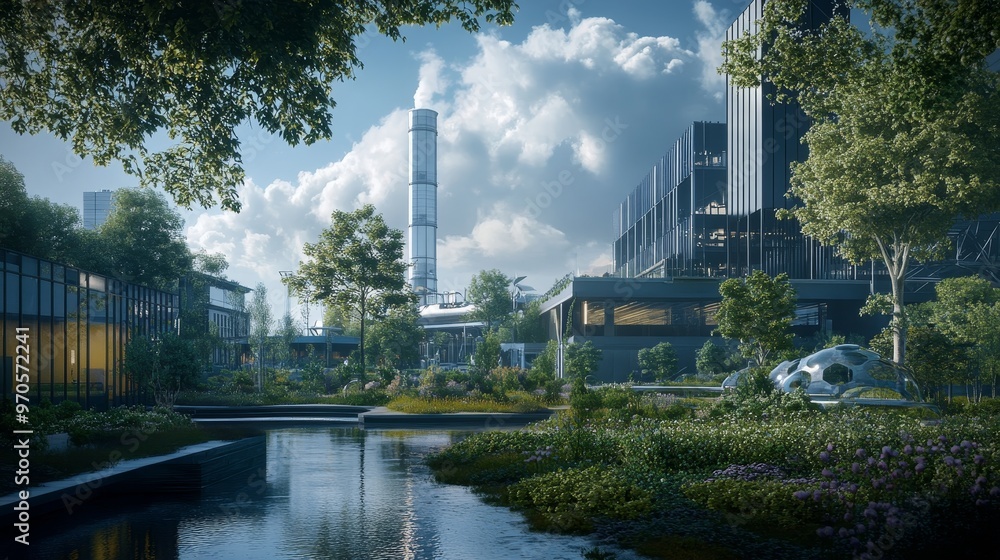 Fototapeta premium enCore Energy, a top U.S. uranium developer, focuses on clean energy and eco-friendly sustainability in Munich, Germany.