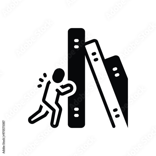 Black solid icon for difficulty