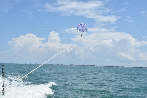 kite surfing on the beach