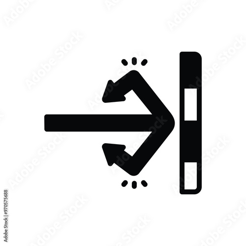 Black solid icon for obstacle