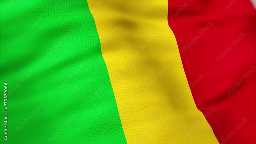 Mali Flag waving 4k independence day Mali Flag waving 4k independence day