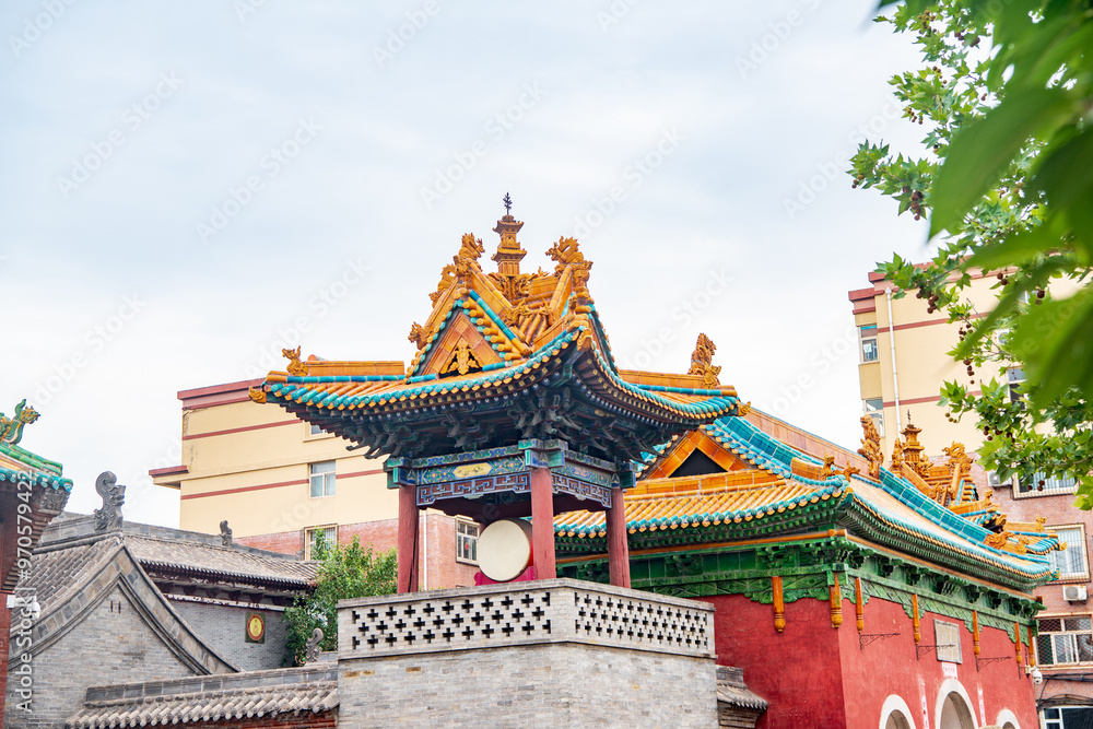 Ancient architecture of Houtu Temple in Jiexiu, Jincheng, Shanxi, China Ancient architecture of Houtu Temple in Jiexiu, Jincheng, Shanxi, China