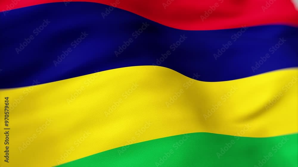 Mauritius Flag waving 4k independence day Mauritius Flag waving 4k independence day