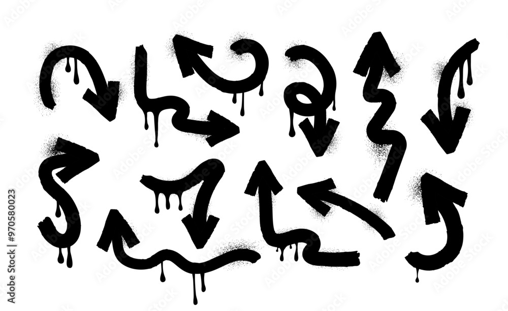 Set of arrows. Icon. Brush. Charcoal and crayon. Drawing. Scribble. Grunge texture shape. Trendy elements. Collection graffiti. Spray, dots. Melted paint. Ink. Freehand. Splash. Street art. Hand drawn Set of arrows. Icon. Brush. Charcoal and crayon. Drawing. Scribble. Grunge texture shape. Trendy elements. Collection graffiti. Spray, dots. Melted paint. Ink. Freehand. Splash. Street art. Hand drawn