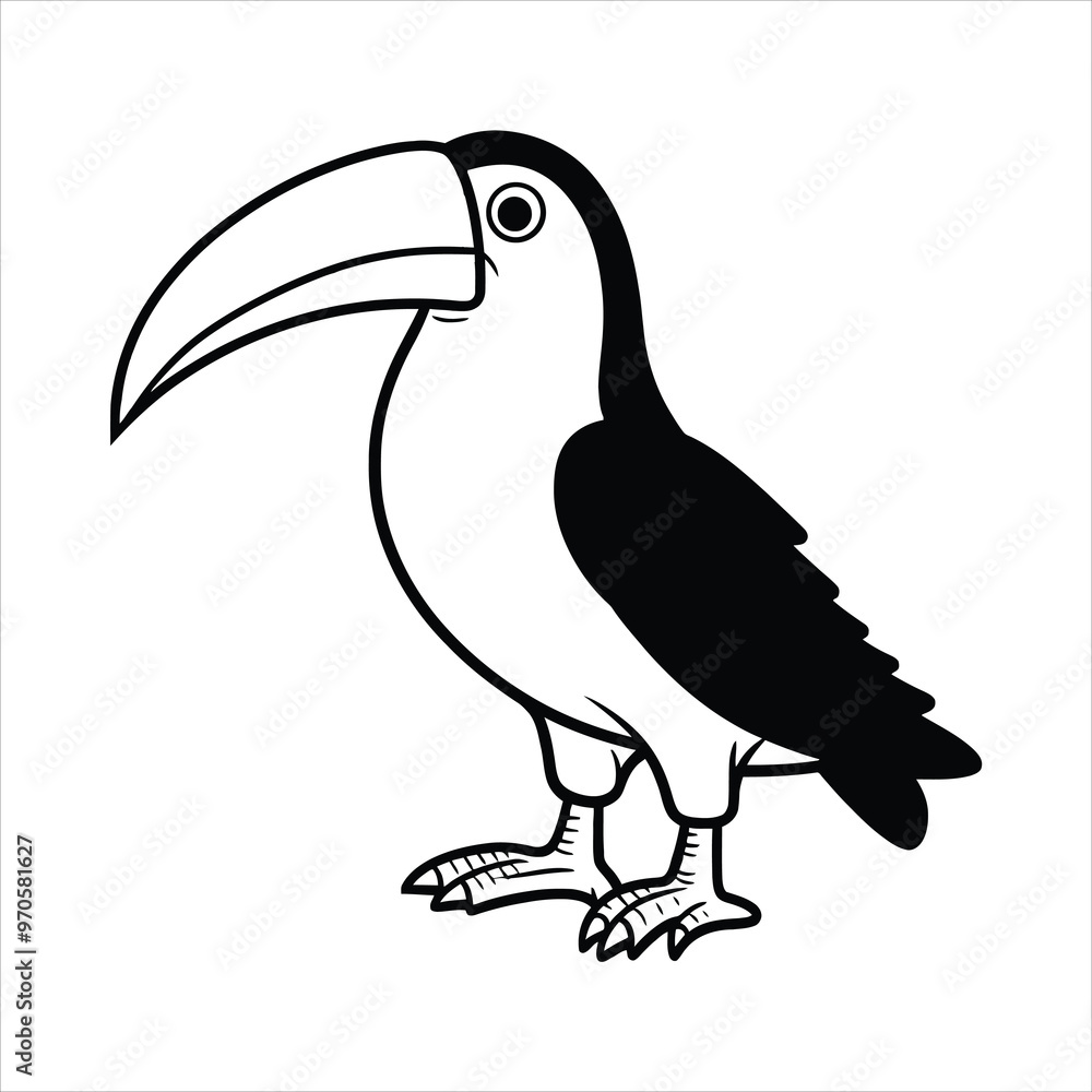 Obraz premium Colouring pages of bird