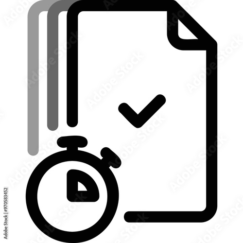 Simple vector icon file, timer