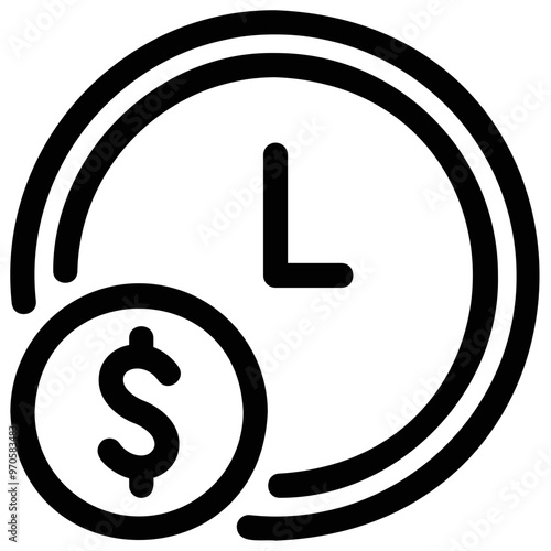 Simple vector icon time, money