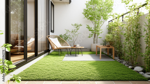 新築のイメージ　小さなテラスの活用