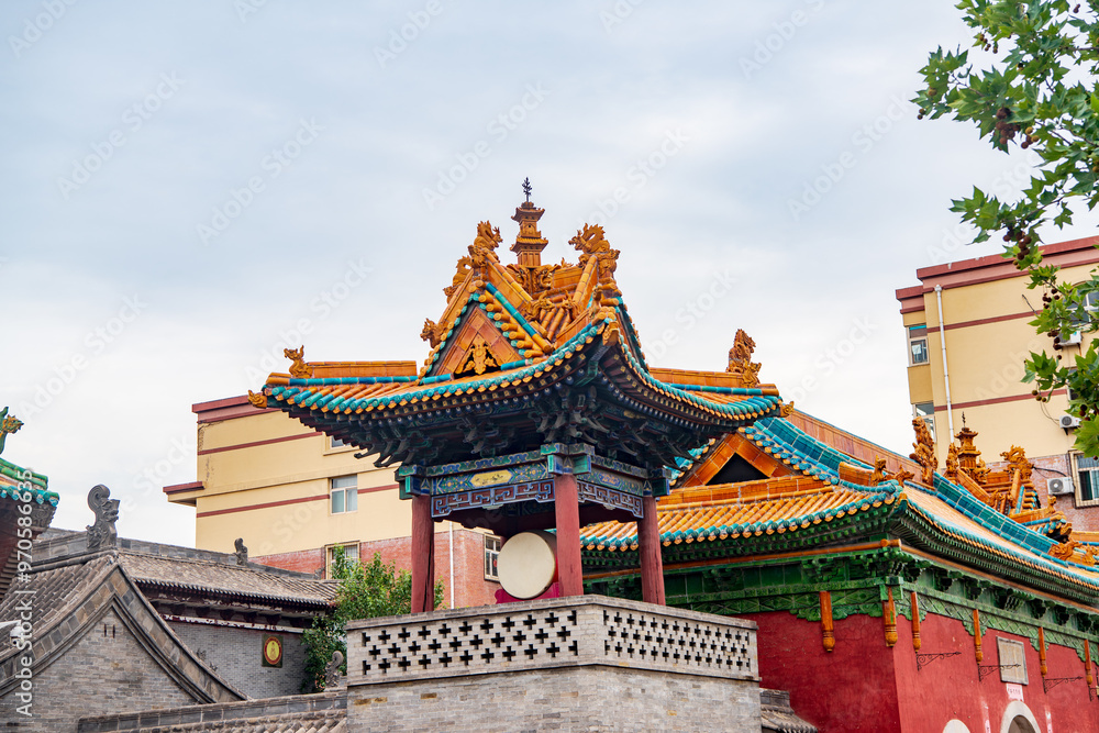 Ancient architecture of Houtu Temple in Jiexiu, Jincheng, Shanxi, China Ancient architecture of Houtu Temple in Jiexiu, Jincheng, Shanxi, China