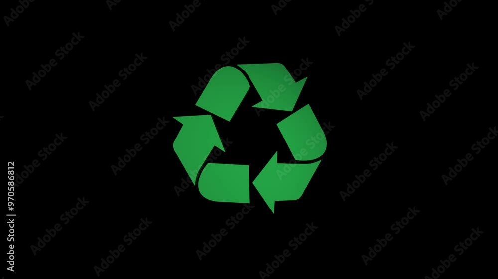 3d Abstract Green Recycle Logo / Symbol Spinning and Rotating on Transparent Background. Seamless Loop Isolated 4K Video. 3d Abstract Green Recycle Logo / Symbol Spinning and Rotating on Transparent Background. Seamless Loop Isolated 4K Video.