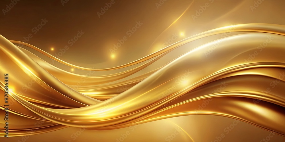 High-end luxurious golden background with elegant flowing shapes and light reflections, featuring smooth gradient transitions High-end luxurious golden background with elegant flowing shapes and light reflections, featuring smooth gradient transitions