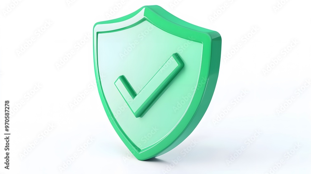 cartoon 3d Icon safety shield check mark perspective . green symbol security safety icon. Checkmark in minimalistic style. 3d vector illustration. white background
cartoon 3d Icon safety shield check mark perspective . green symbol security safety icon. Checkmark in minimalistic style. 3d vector illustration. white background