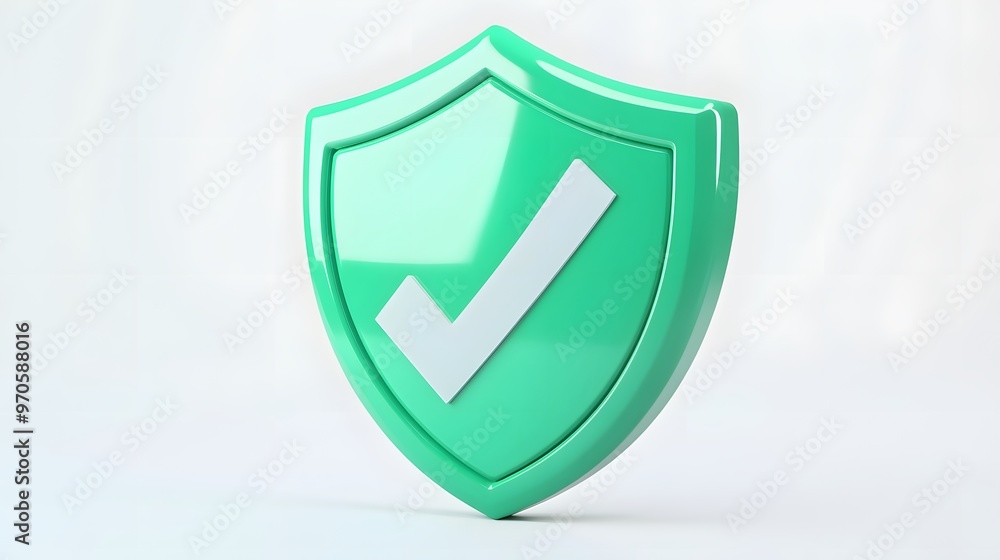 cartoon 3d Icon safety shield check mark perspective . green symbol security safety icon. Checkmark in minimalistic style. 3d vector illustration. white background
cartoon 3d Icon safety shield check mark perspective . green symbol security safety icon. Checkmark in minimalistic style. 3d vector illustration. white background