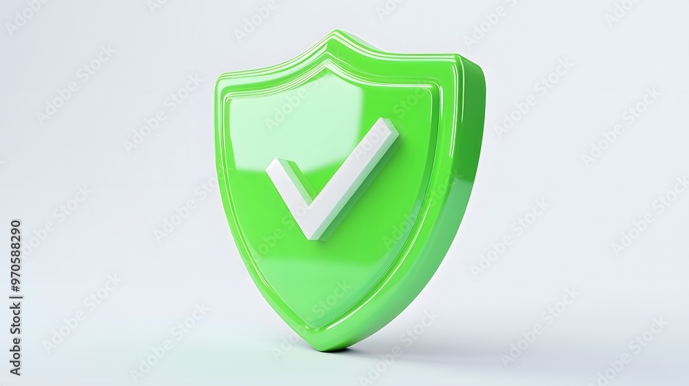 cartoon 3d Icon safety shield check mark perspective . green symbol security safety icon. Checkmark in minimalistic style. 3d vector illustration. white background
cartoon 3d Icon safety shield check mark perspective . green symbol security safety icon. Checkmark in minimalistic style. 3d vector illustration. white background