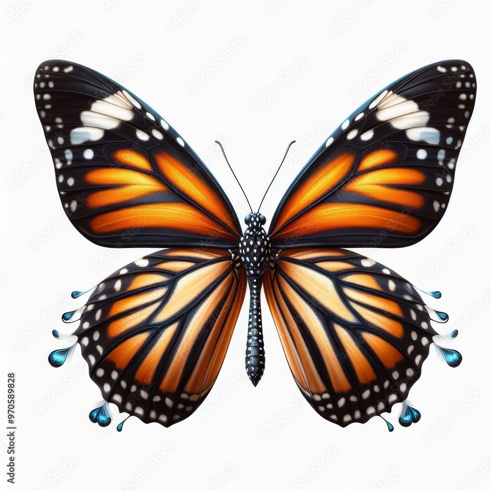 Fototapeta premium PNG Flying plain tiger butterflies butterfly animal insect 