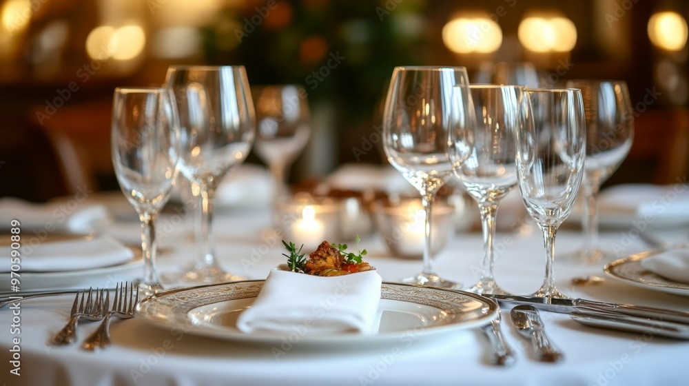 Elegant Dinner Table Setting. Elegant Dinner Table Setting.