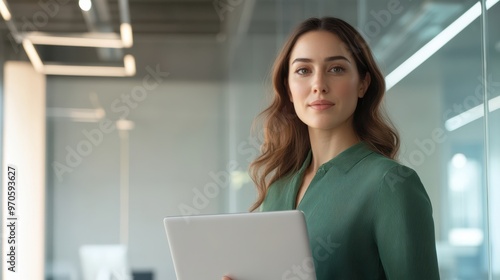 The Confident Businesswoman with Laptop