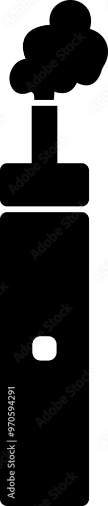 Electronic cigarette smoke icon in flat style. Fashionable atomizer vape device. Cigarette and steam generator. Bad habit vector. Contour pictogram illustration isolated on transparent background. Electronic cigarette smoke icon in flat style. Fashionable atomizer vape device. Cigarette and steam generator. Bad habit vector. Contour pictogram illustration isolated on transparent background.