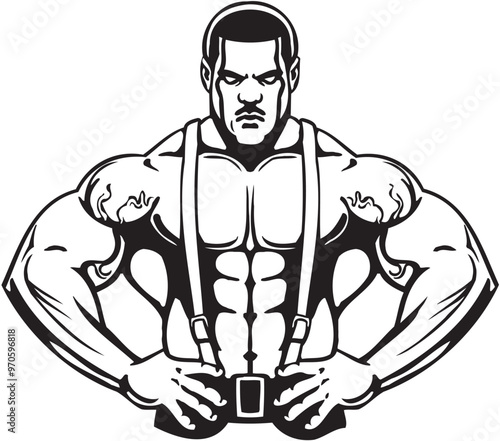 Bodybuilding and Powerlifting - vector.