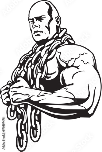 Bodybuilding and Powerlifting - vector.