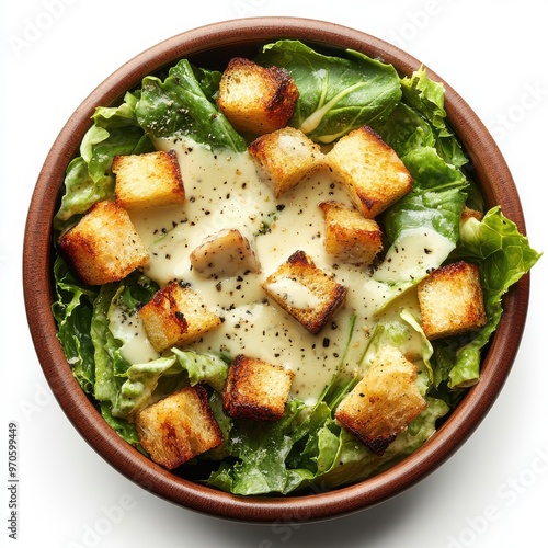 Caesar Dressing on white background