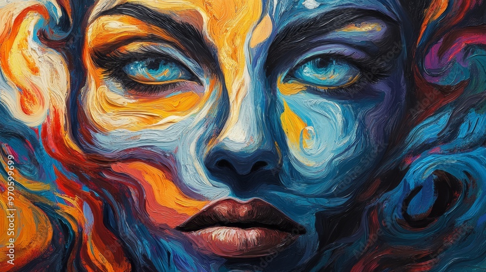 Abstract Female Portrait. Abstract Female Portrait.