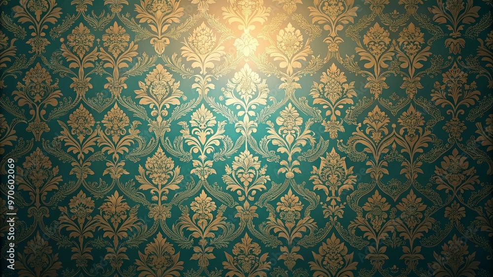 custom made wallpaper toronto digitalElegant wallpaper design featuring deep teal and warm honey colors with blurred textures and light